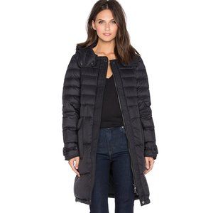 Theory Hoodie Nealia Quilted Long Jacket Navy